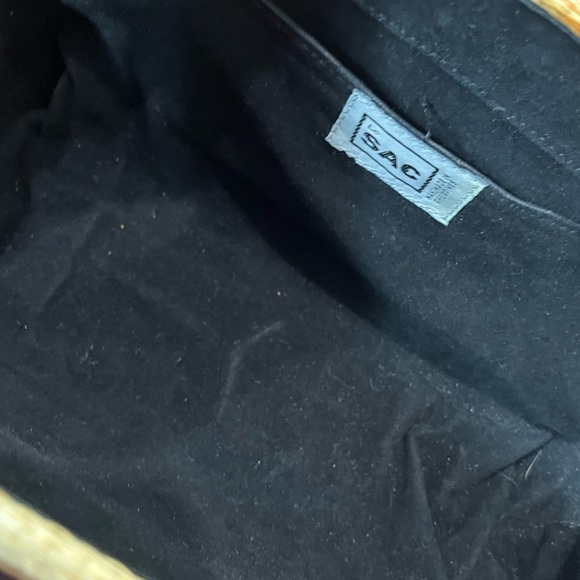 Le Sak Ombré Tan and Orange (rust) Hard Body Woven Handbag NWOT - Picture 11 of 11